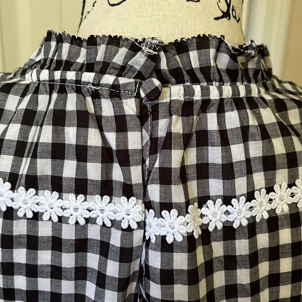 J. Crew Daisy Chain peplum gingham blouse XS/Sm - Picture 5 of 9